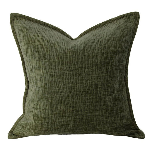 Atmacha Home & Living Cushion 45x45 cm / Olive RIPPLE TEXTURE CHENILLE OLIVE / 45x45 cm