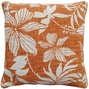 Atmacha Home & Living Cushion 45x45 cm / Orange FLORAL PRINT ON LOOSE WEAVE ORANGE / 45x45 cm