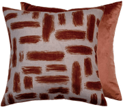 Atmacha Home & Living Cushion 45x45 cm / Rust ABSTRACT PRINTED LINES ON LINEN RUST / 45x45 cm