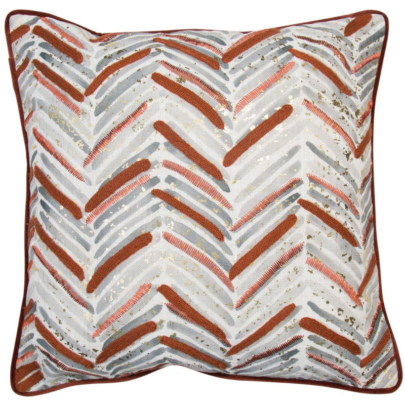 Atmacha Home & Living Cushion 45x45 cm / Rust PRINT W. EMB CHEVRON RUST / 45x45 cm