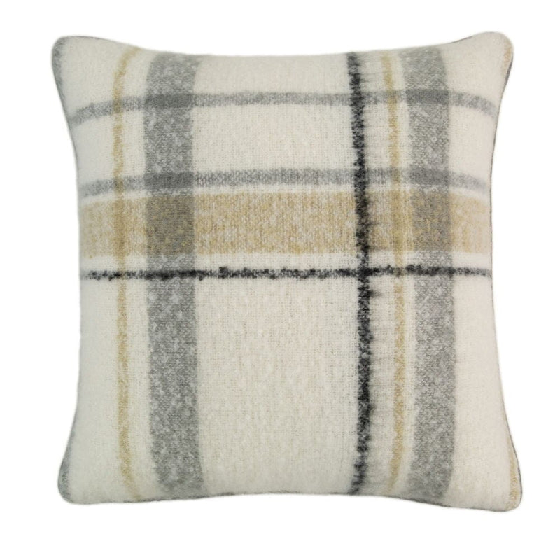 Atmacha Home & Living Cushion 45x45 cm / Sage FAUX MOHAIR CUSHION GREY/SAGE PLAID Sage / 45x45 cm