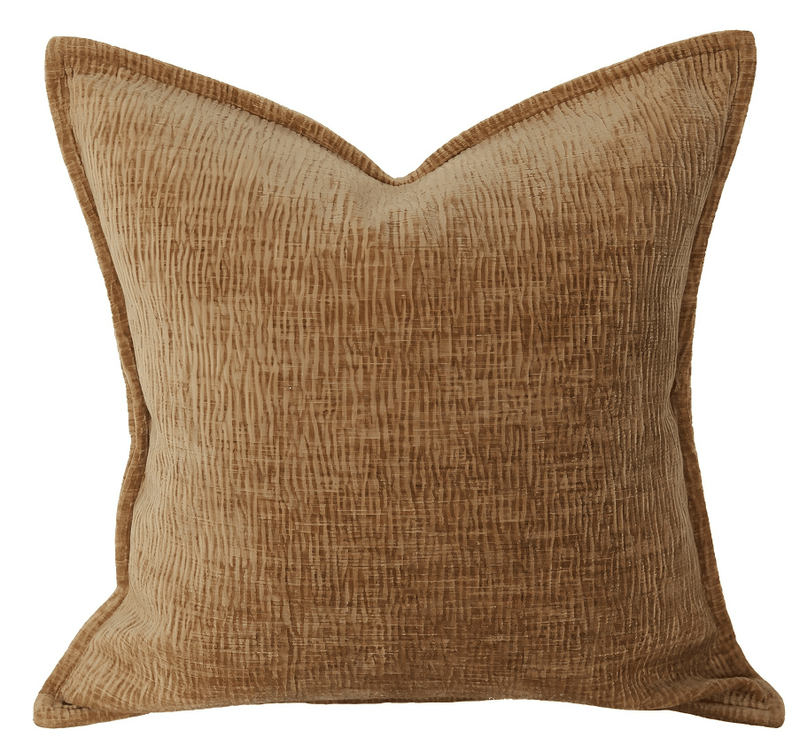 Atmacha Home & Living Cushion 45x45 cm / Tan RIPPLE TEXTURE CHENILLE TAN / 45x45 cm