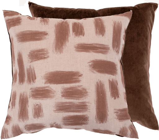 Atmacha Home & Living Cushion 45x45 cm / Taupe ABSTRACT PRINTED LINES ON LINEN TAUPE / 45x45 cm