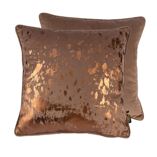 Atmacha Home & Living Cushion 45x45 cm / Taupe BRONZE FOIL SPLASH CUSHION ON TAUPE / 45x45 cm