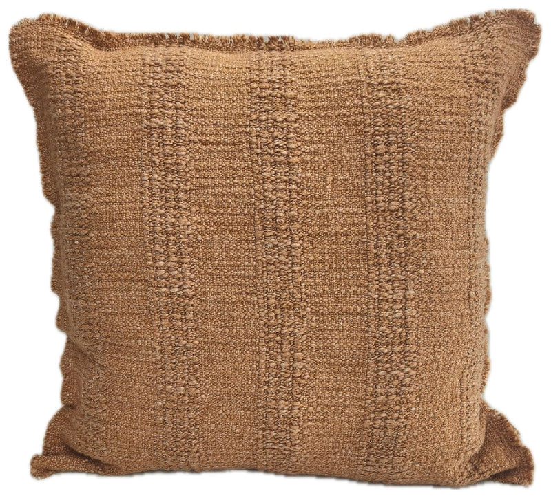 Atmacha Home & Living Cushion 50 x 50 Cotton Thick Self Stripes Rust Cushion