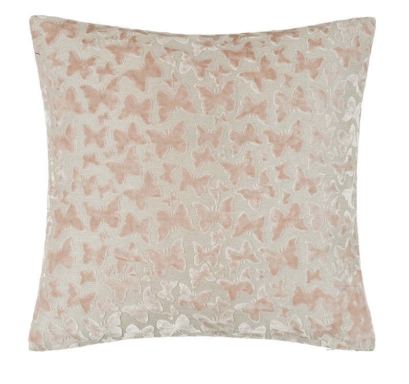 Atmacha Home & Living Cushion 50 x 50 Cut Velvet Butterfly Baby Pink Velv Rev Cushion
