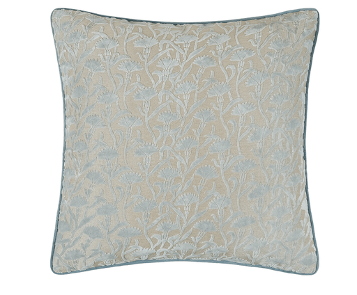 Atmacha Home & Living Cushion 50 x 50 Cut Velvet Floral Baby Blue Rev Cushion