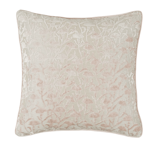 Atmacha Home & Living Cushion 50 x 50 Cut Velvet Floral Baby Pink Rev Cushion