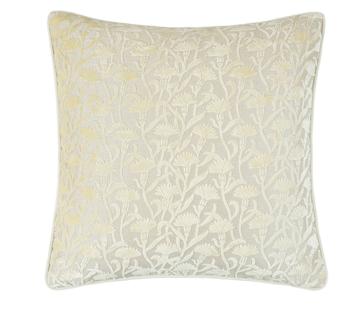 Atmacha Home & Living Cushion 50 x 50 Cut Velvet Floral Buttercup Rev Cushion