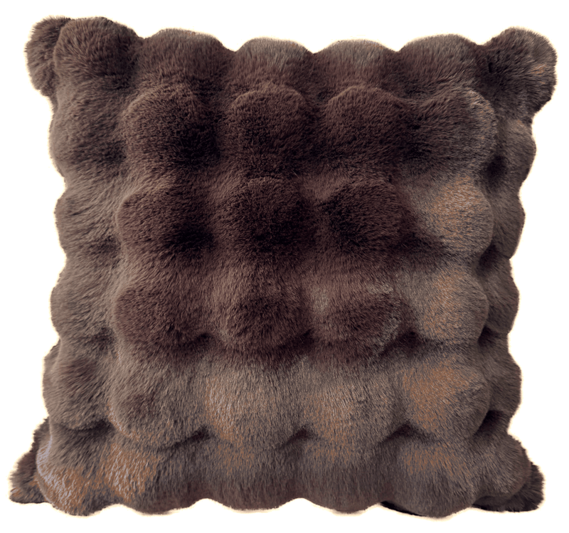 Atmacha Home & Living Cushion 50x50 cm / Assorted SOFT  BUBBLE CSH IN FAUX RABBIT CHOC 50x50 cm