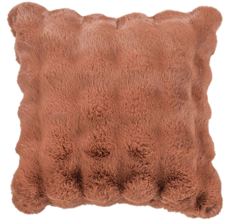 Atmacha Home & Living Cushion 50x50 cm / Assorted SOFT  BUBBLE CSH IN FAUX RABBIT ORNG 50x50 cm