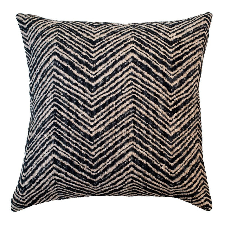 Atmacha Home & Living Cushion 50x50 cm / Black WOVEN BLACK AND WHITE CHEVRON CUSHION Black / 50x50 cm