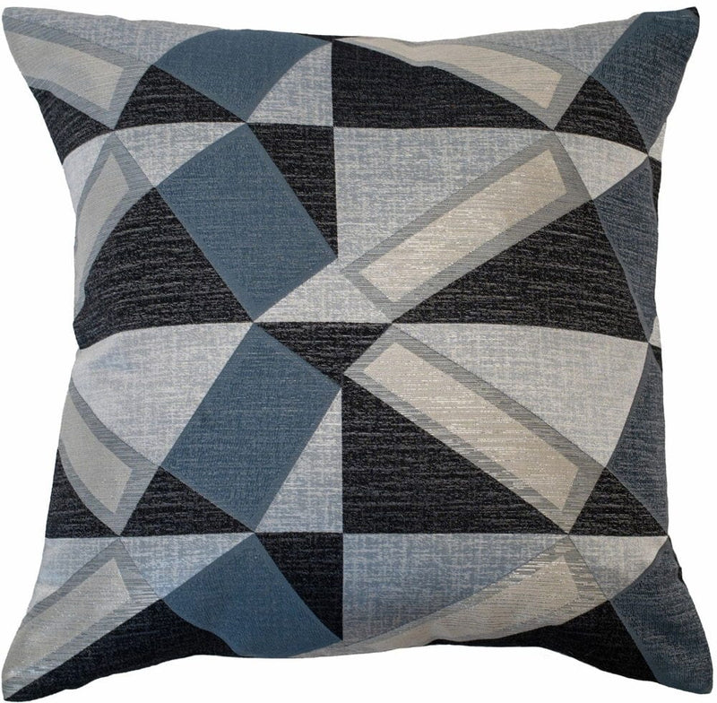 Atmacha Home & Living Cushion 50x50 cm / Blue GEO BLUE AND GREY SILV CUSHION Blue / 50x50 cm