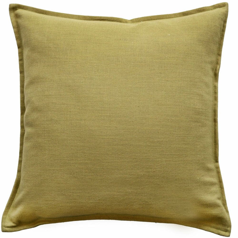 Atmacha Home & Living Cushion 50x50 cm / Green POLY LINEN MIX WITH FLANGELEAF GREEN / 50x50 cm