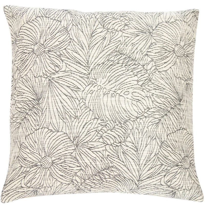 Atmacha Home & Living Cushion 50x50 cm / Grey CREAM GREY JACQUARD FLORAL DESIGN Grey / 50x50 cm