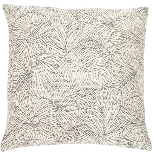 Atmacha Home & Living Cushion 50x50 cm / Grey CREAM GREY JACQUARD FLORAL DESIGN Grey / 50x50 cm