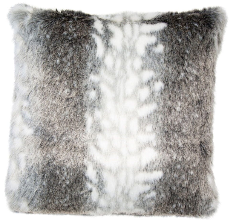 Atmacha Home & Living Cushion 50x50 cm / Grey STRIPED FAUX FUR GREY AND WHITE Grey / 50x50 cm