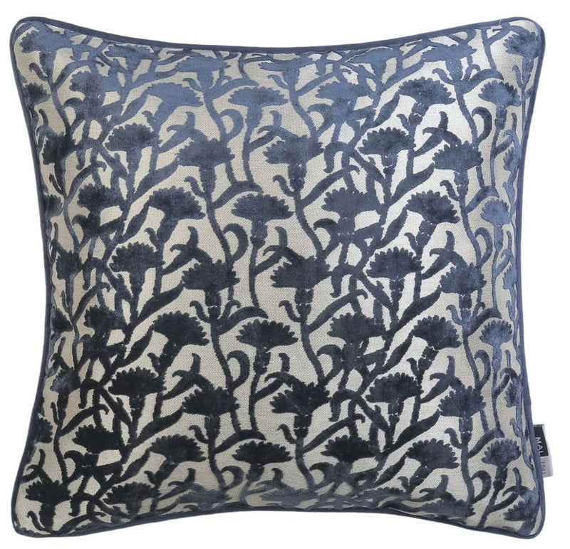 Atmacha Home & Living Cushion 50x50 cm / Navy CUT VELVET FLORAL NAVY REV   Navy / 50x50 cm