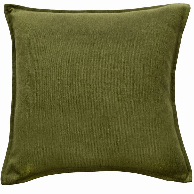 Atmacha Home & Living Cushion 50x50 cm / Olive POLY LINEN MIX WITH FLANGE OLIVE / 50x50 cm