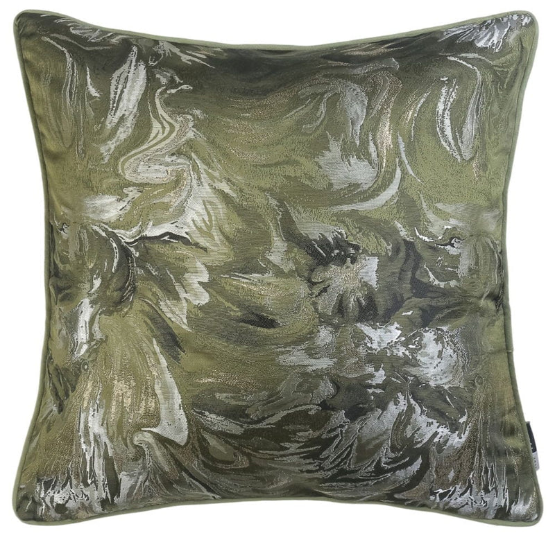 Atmacha Home & Living Cushion 50x50 cm / Olive STROKE SPARKLE JAQ WITH VELV REV OLIVE / 50x50 cm