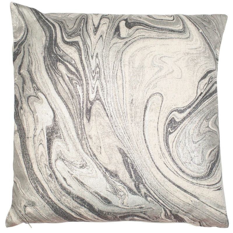 Atmacha Home & Living Cushion 50x50 cm / Silver MARBLE EFFECT GREY SILVER DESIGN Silver / 50x50 cm