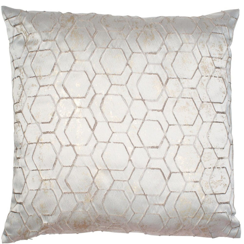 Atmacha Home & Living Cushion 50x50 cm / Silver MATT SILVER VELVET GEO DESIGN Silver / 50x50 cm