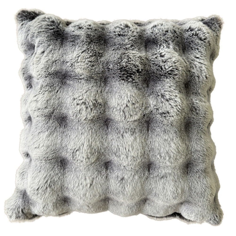 Atmacha Home & Living Cushion 50x50 cm / Silver SCULPTED TIPPED THROW IN FAUX FUR SILVER  50 Silver / 50x50 cm