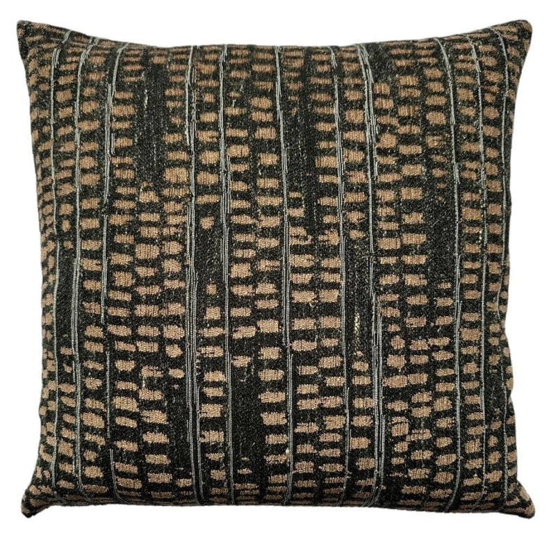 Atmacha Home & Living Cushion 50x50 cm / Tan TAN DOT DASH PRINT ON TEXTURED FABRIC Tan / 50x50 cm