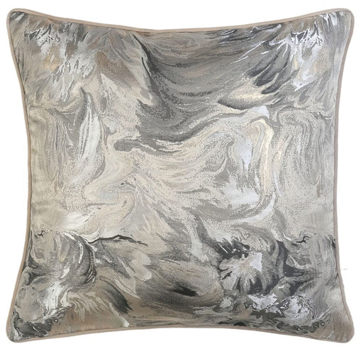 Atmacha Home & Living Cushion 50x50 cm / Taupe STROKE SPARKLE JAQ WITH VELV REV TAUPE / 50x50 cm