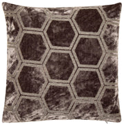 Atmacha Home & Living Cushion 56 x 56 Large Hexagon Cut Velvet Slate Cushion