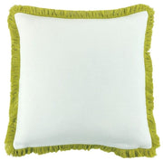Atmacha Home & Living Cushion 56 x 56 Slub With Heavy Green Fringe Cushion