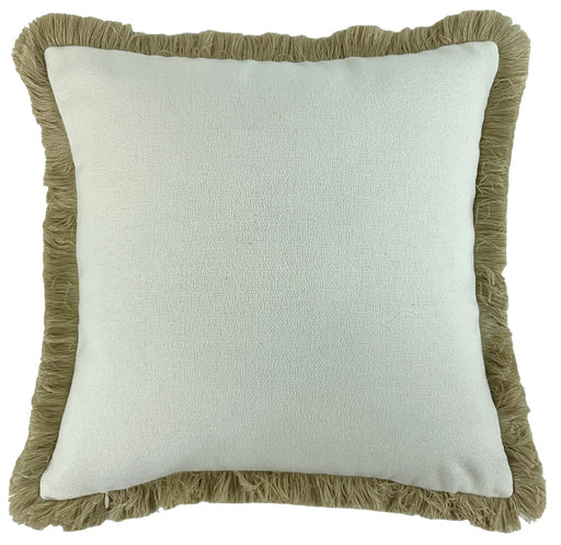 Atmacha Home & Living Cushion 56 x 56 Slub With Heavy Natural Fringe Cushion