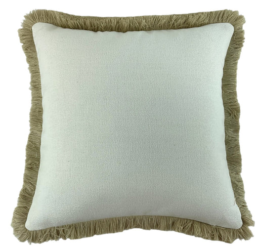Atmacha Home & Living Cushion 56 x 56 Slub With Heavy Natural Fringe Cushion