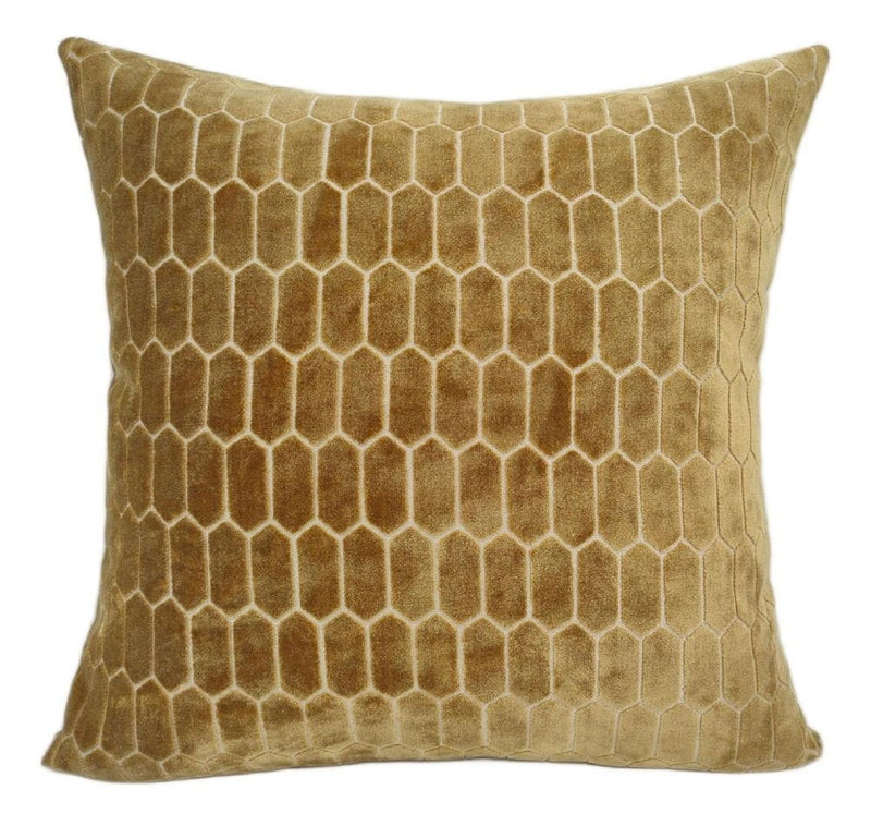 Atmacha Home & Living Cushion 56x56 cm / Assorted CUT VELVET  HONEYCOMBE  WHISKEY   56x56 cm