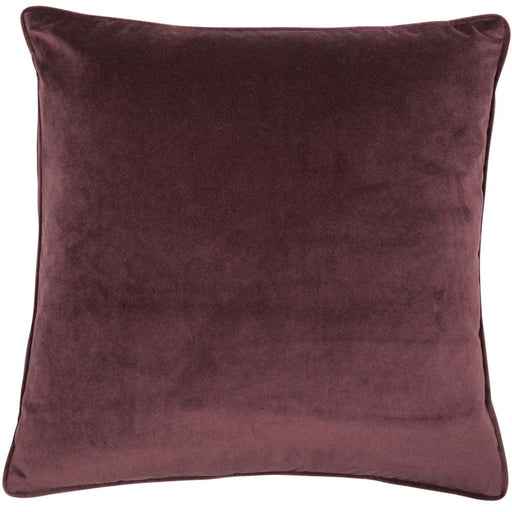 Atmacha Home & Living Cushion 56x56 cm / Assorted MATT POLY VELVET WITH PIPING AUBERGINE 56x56 cm