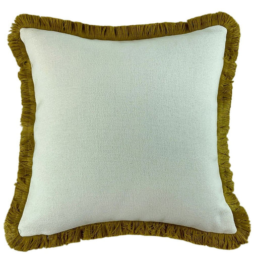 Atmacha Home & Living Cushion 56x56 cm / Assorted SLUB  WITH HEAVY NATURAL FRINGE 56x56 cm