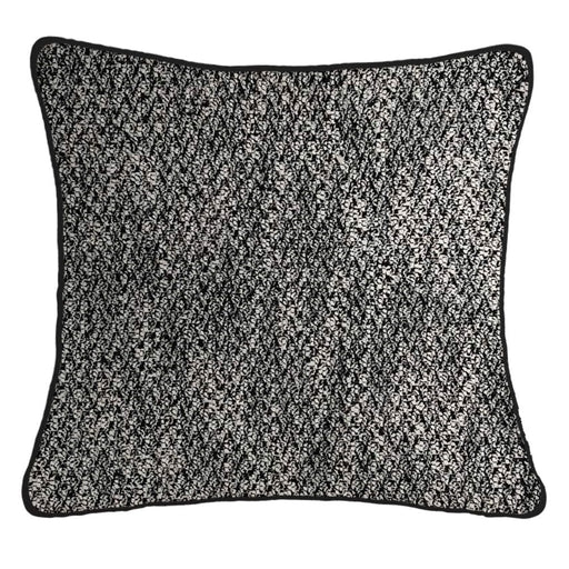 Atmacha Home & Living Cushion 56x56 cm / Black HERRINGBONE TEXTURED CUSHION BLACK / 56x56 cm