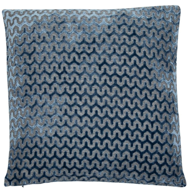 Atmacha Home & Living Cushion 56x56 cm / Blue CUT VELVET WAVE BLUE / 56x56 cm