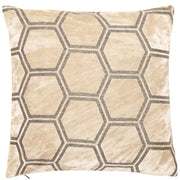 Atmacha Home & Living Cushion 56x56 cm / Cream LARGE HEXAGON CUT VELVET CREAM / 56x56 cm