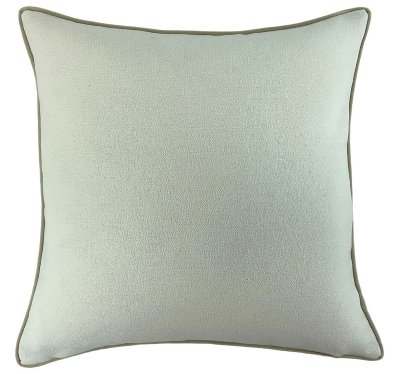 Atmacha Home & Living Cushion 56x56 cm / Cream LGE SLUB CREAM  WITH NAT PIPING  AND NAT REV Cream / 56x56 cm