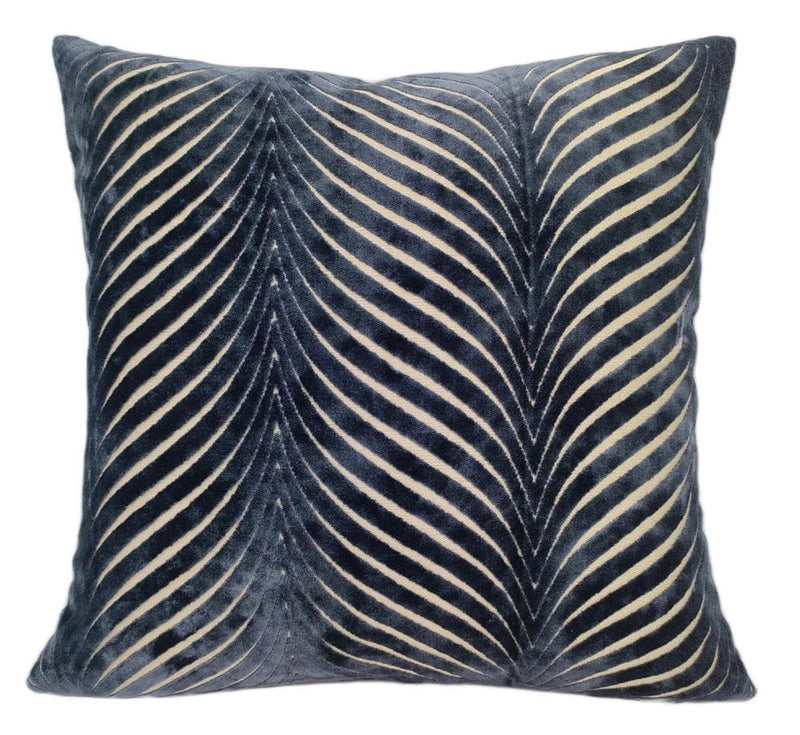 Atmacha Home & Living Cushion 56x56 cm / Navy CUT VELVET FAN RADA NAVY / 56x56 cm