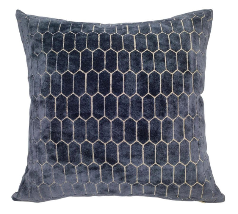Atmacha Home & Living Cushion 56x56 cm / Navy CUT VELVET  HONEYCOMBE NAVY / 56x56 cm