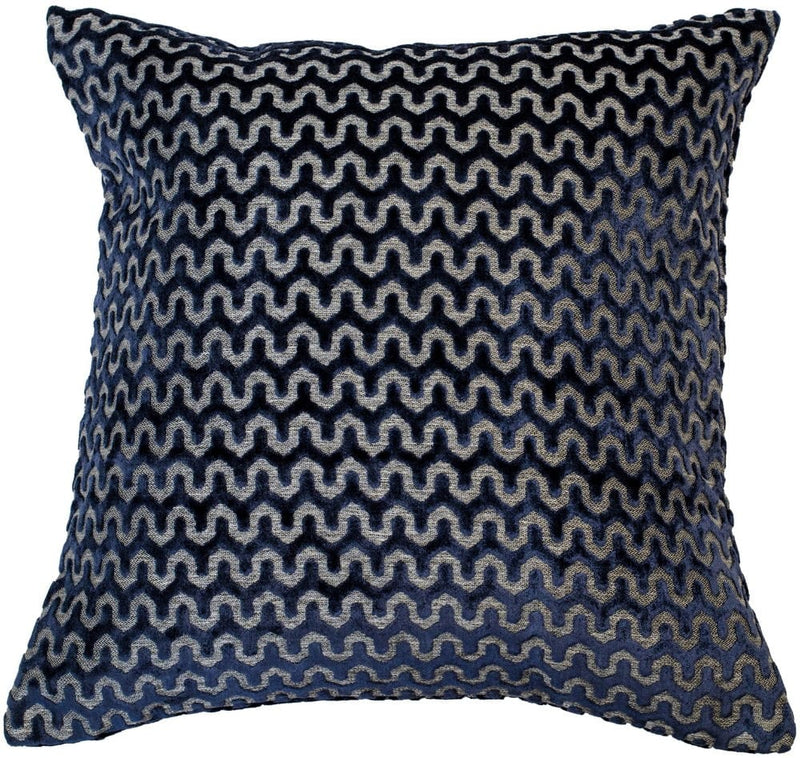 Atmacha Home & Living Cushion 56x56 cm / Navy CUT VELVET WAVE NAVY / 56x56 cm