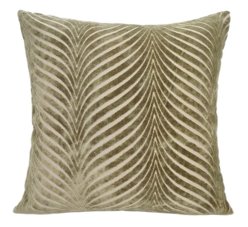 Atmacha Home & Living Cushion 56x56 cm / Olive CUT VELVET FAN RADA OLIVE / 56x56 cm