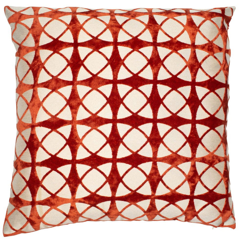 Atmacha Home & Living Cushion 56x56 cm / Orange CUT VELVET SPIRAL ORANGE / 56x56 cm