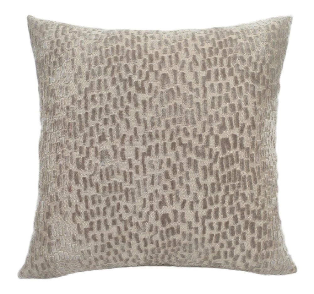 CUT VELVET DASHES TAUPE Taupe / 56x56 cm | Malini Cushion | Atmacha ...