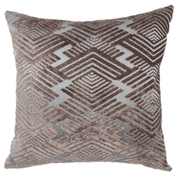 Atmacha Home & Living Cushion 56x56 cm / Taupe CUT VELVET TAUPE DIAMOND LINEN REV Taupe / 56x56 cm