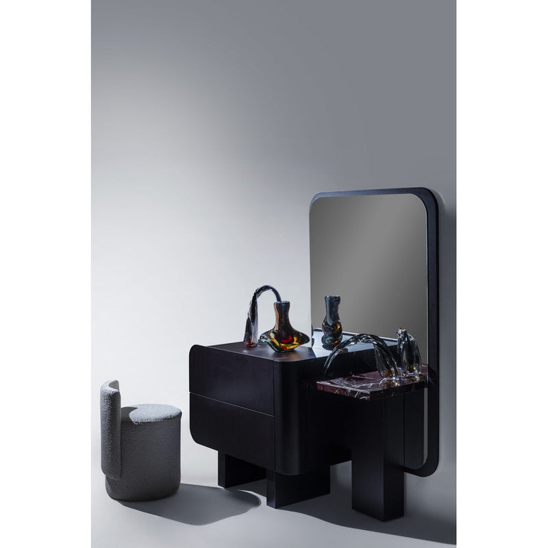 Sorell Dressing Table with its included tall rounded-corner mirror