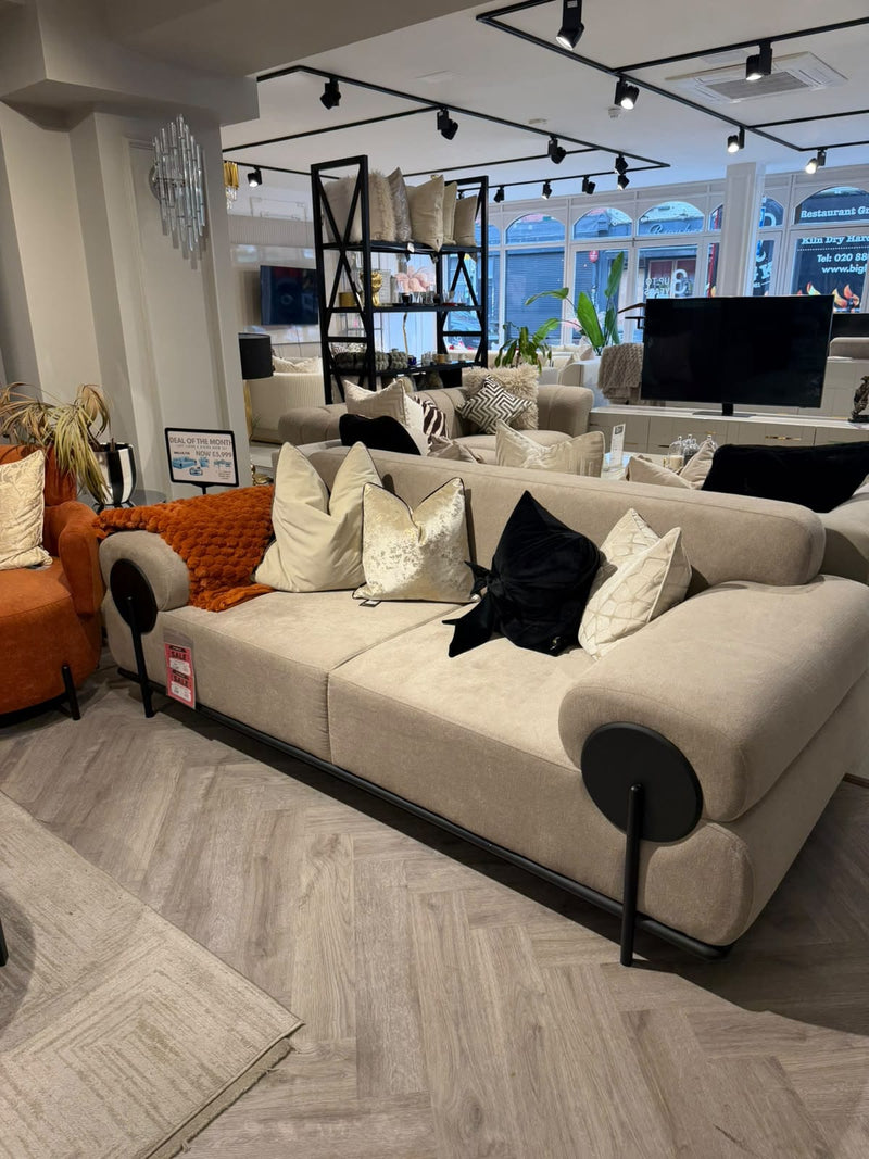 Atmacha Home & Living Outlet 2 Seater / Beige Ex Display Loft 2 Seater Sofa