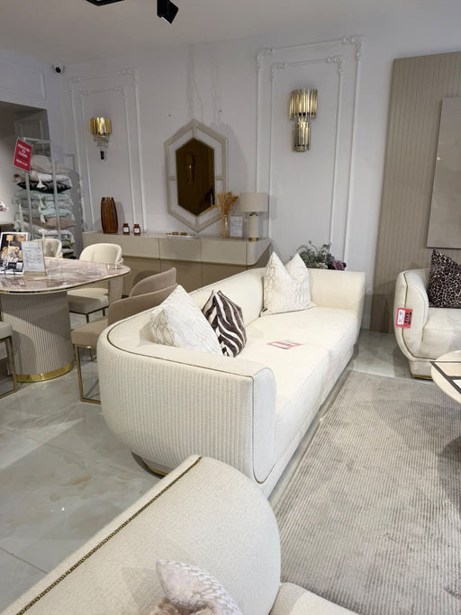 Atmacha Home & Living Outlet 3 Seater / Cream Ex Display Odette 3 Seater Sofa